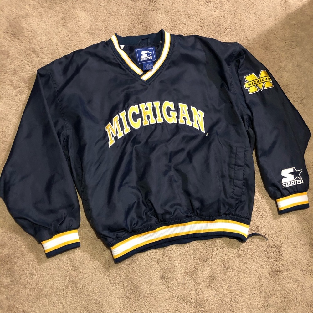 Vintage Starter Michigan Wolverines Pullover - Picture 1 of 8